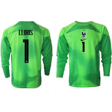 Ranska Hugo Lloris 1 Maalivahti Vieras Mm-Kisat 2022 - Jalkapallo Pelipaidat (L/S)